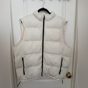 Zara Women's Cream Puffer Vest
